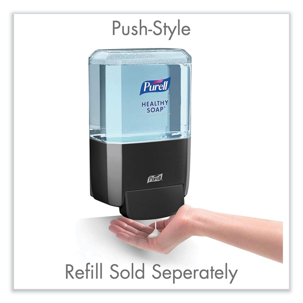 ES4 Soap Push-Style Dispenser, 1,200 mL, 4.88 x 8.8 x 11.38, Graphite - Image 7