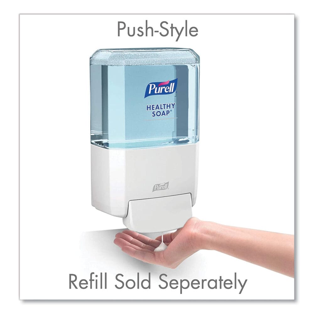 ES4 Soap Push-Style Dispenser, 1,200 mL, 4.88 x 8.8 x 11.38, White - Image 7