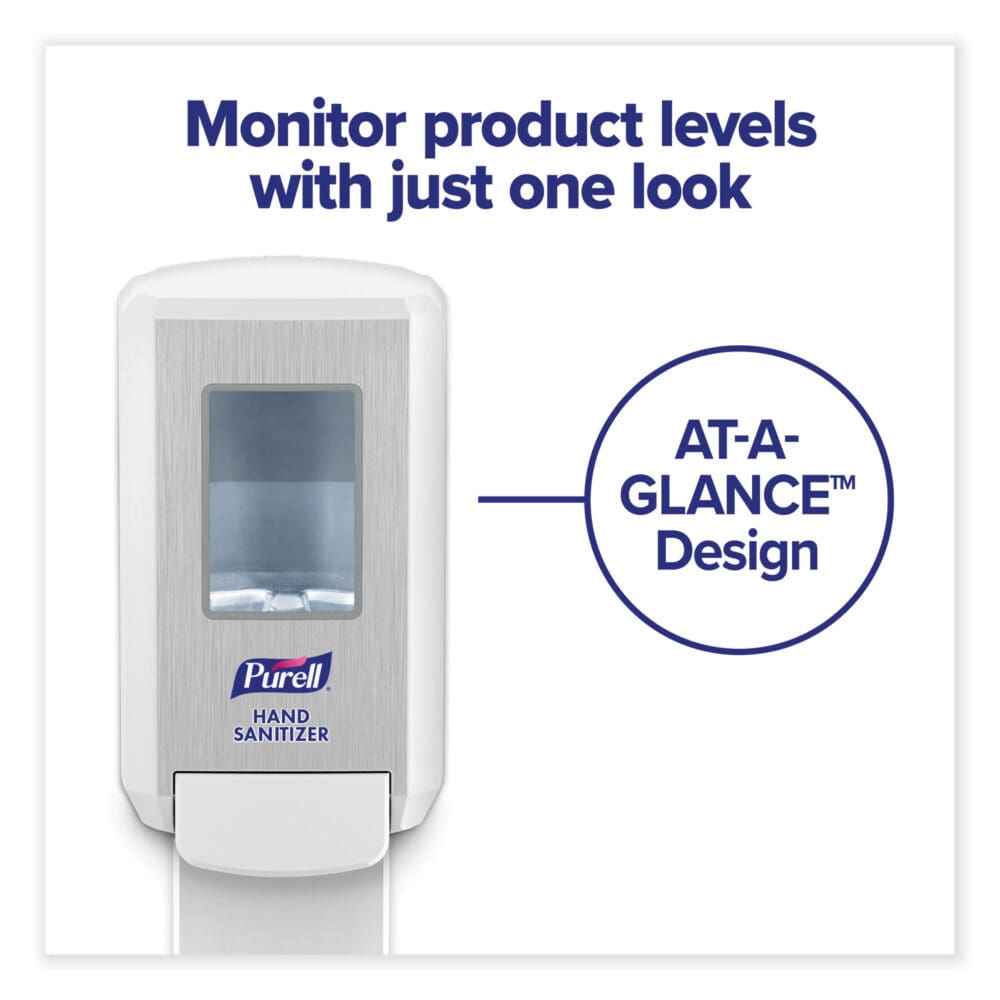 CS4 Hand Sanitizer Dispenser, 1,200 mL, 6.12 x 4.48 x 10.81, White - Image 3