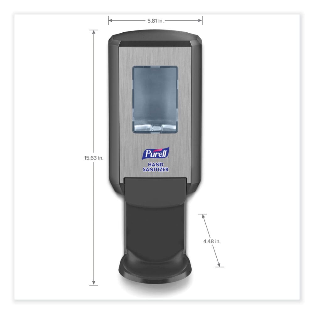 CS4 Hand Sanitizer Dispenser, 1,200 mL, 4.88 x 8.19 x 11.38, Graphite - Image 4