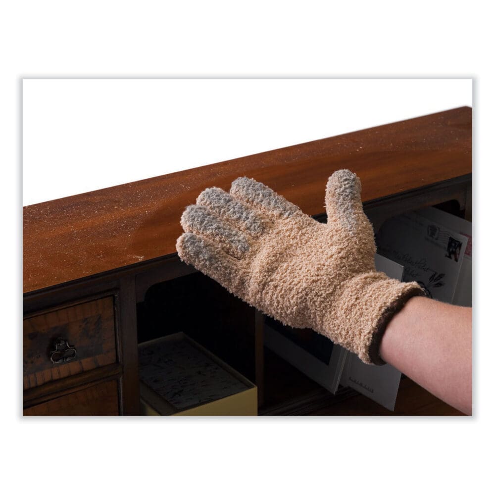 CleanGreen Microfiber Dusting Gloves, 5" x 10, Pair - Image 3