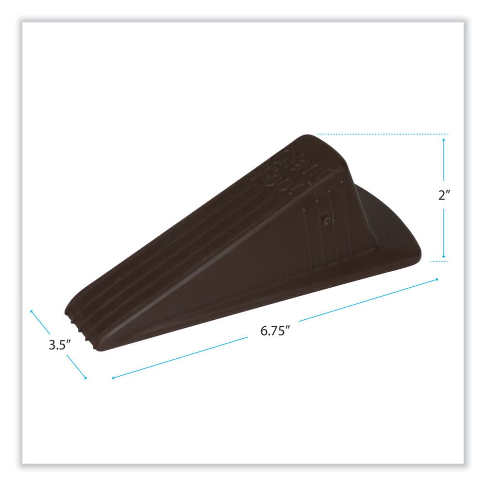 Giant Foot Doorstop, No-Slip Rubber Wedge, 3.5w x 6.75d x 2h, Brown, 2/Pack - Image 2