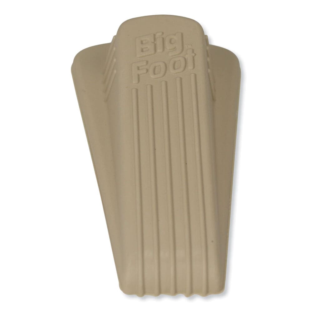 Big Foot Doorstop, No Slip Rubber Wedge, 2.25w x 4.75d x 1.25h, Beige - Image 6