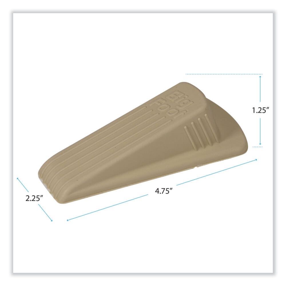 Big Foot Doorstop, No Slip Rubber Wedge, 2.25w x 4.75d x 1.25h, Beige - Image 8