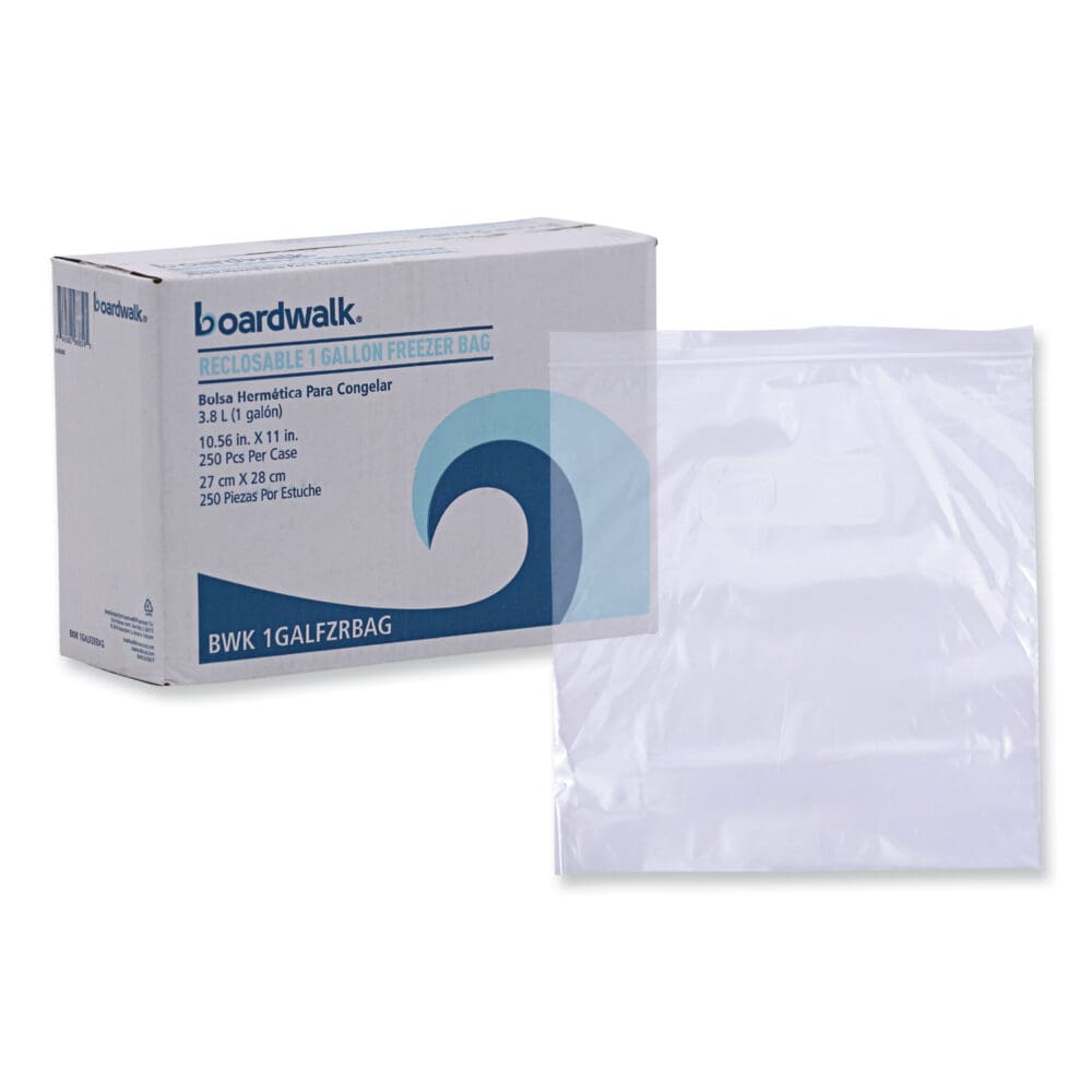 Reclosable Food Storage Bags, 1 gal, 2.7 mil, 10.5" x 11", Clear, 250/Box - Image 8