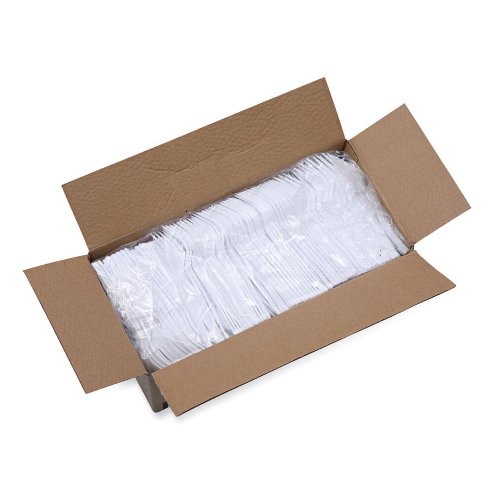 Heavyweight Polystyrene Cutlery, Fork, White, 1000/Carton - Image 6