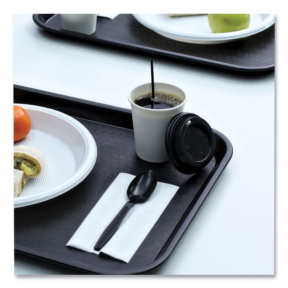 Hot Cup Lids, Fits 8 oz Hot Cups, Black, 1,000/Carton - Image 6