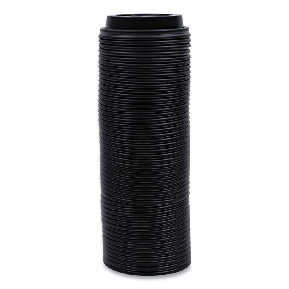 Hot Cup Lids, Fits 10 oz to 20 oz Hot Cups, Black, 1,000/Carton - Image 2