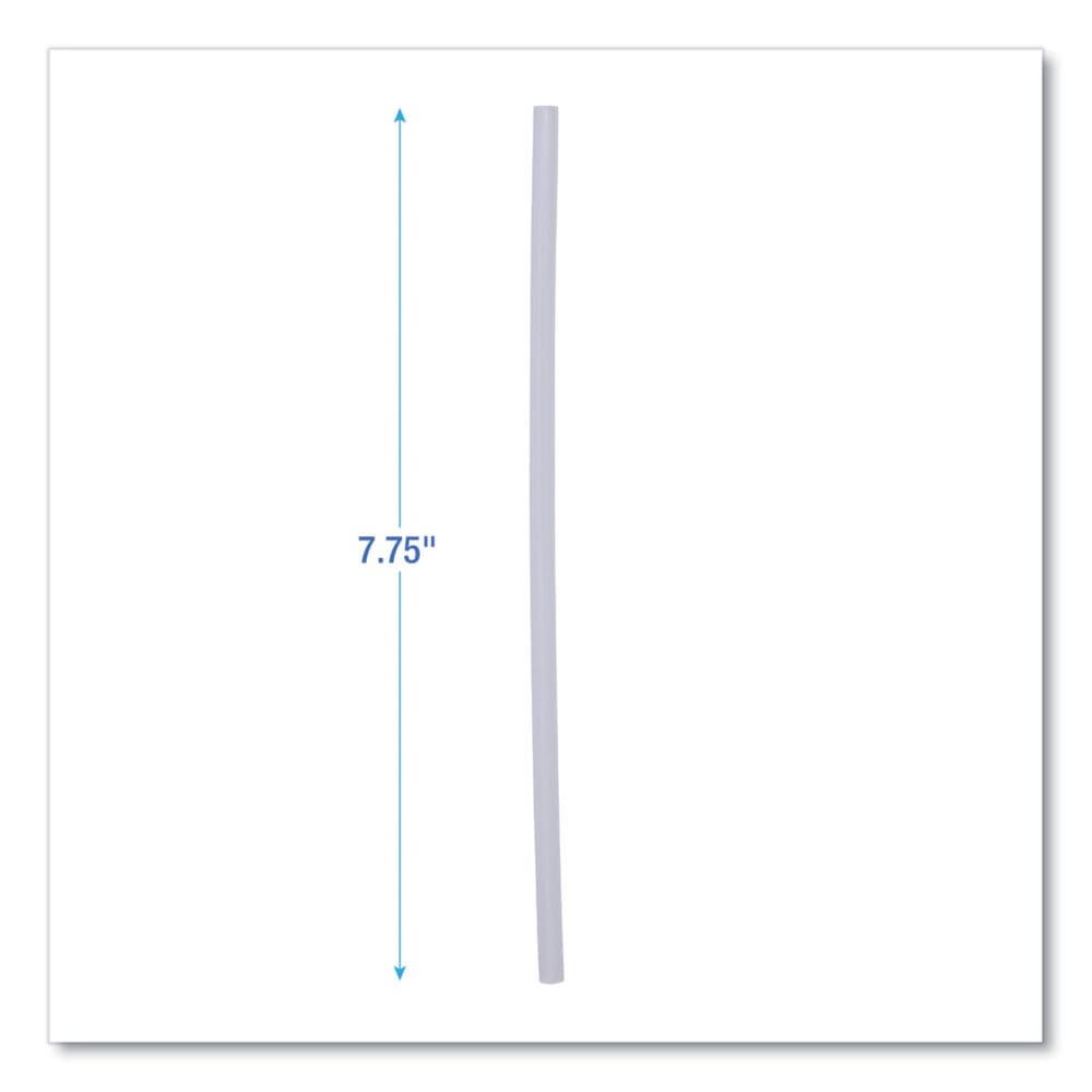 Jumbo Straws, 7.75", Plastic, Translucent, Unwrapped, 250/Pack, 50 Packs/Carton - Image 8