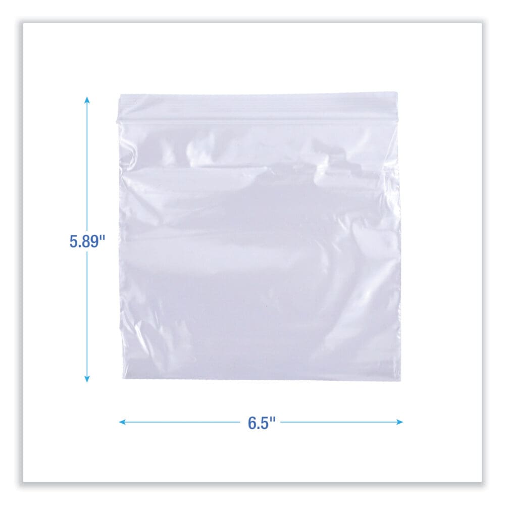 Reclosable Food Storage Bags, Sandwich, 1.15 mil, 6.5" x 5.89", Clear, 500/Box - Image 9