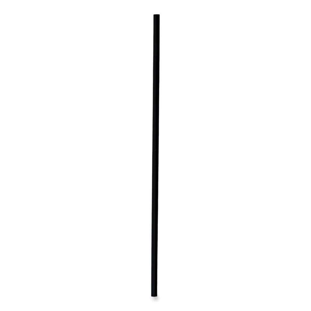 Single-Tube Stir-Straws, 5.25", Polypropylene, Black, 1,000/Pack, 10 Packs/Carton - Image 7