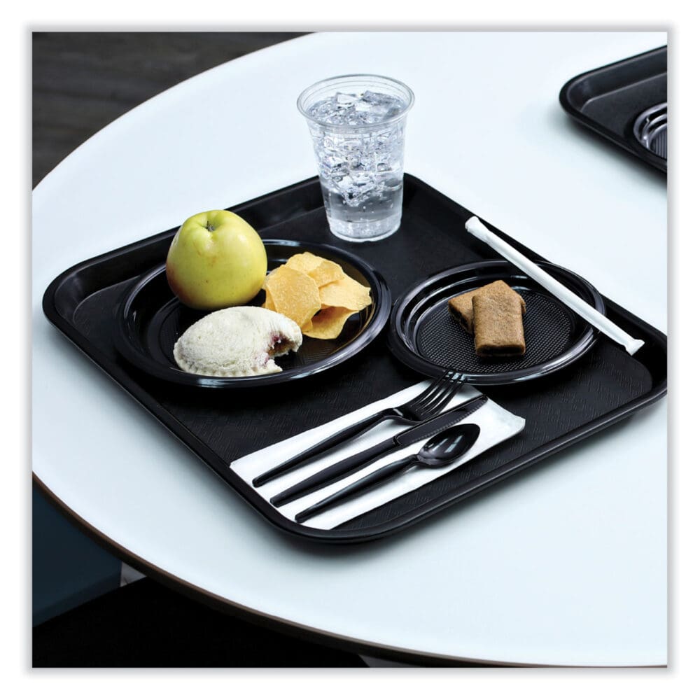 Heavyweight Wrapped Polystyrene Cutlery, Teaspoon, Black, 1,000/Carton - Image 3