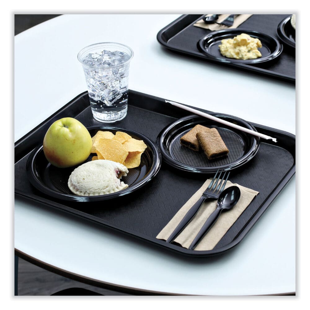 Heavyweight Wrapped Polystyrene Cutlery, Teaspoon, Black, 1,000/Carton - Image 5