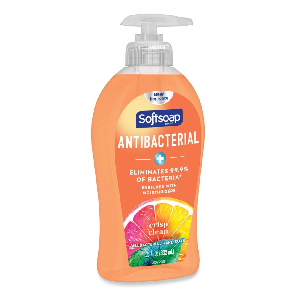 Antibacterial Hand Soap, Crisp Clean, 11.25 oz Pump Bottle, 6/Carton - Image 5