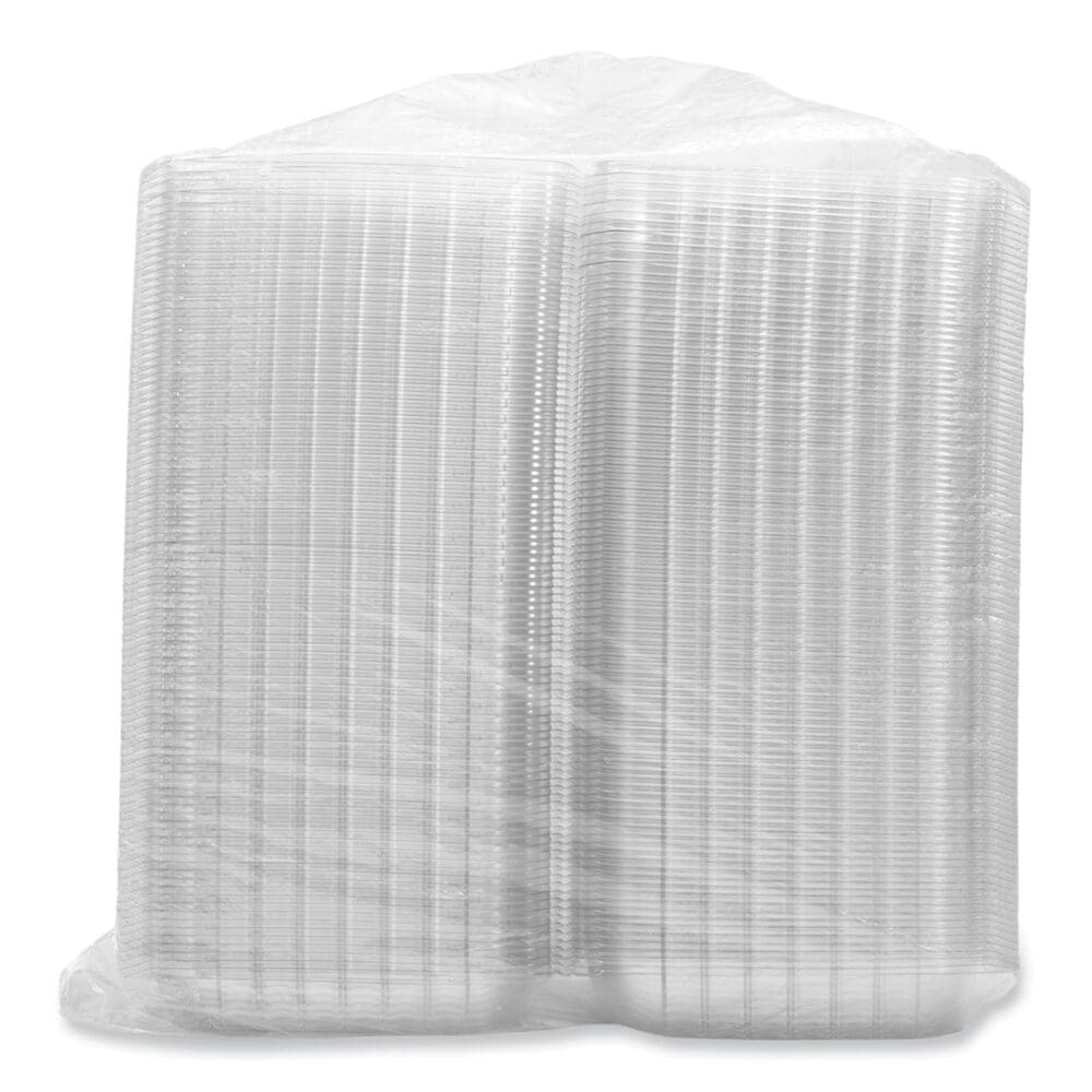 ClearSeal Hinged-Lid Plastic Containers, 8.22w x 3.02h, Clear, Plastic, 250/Carton - Image 6