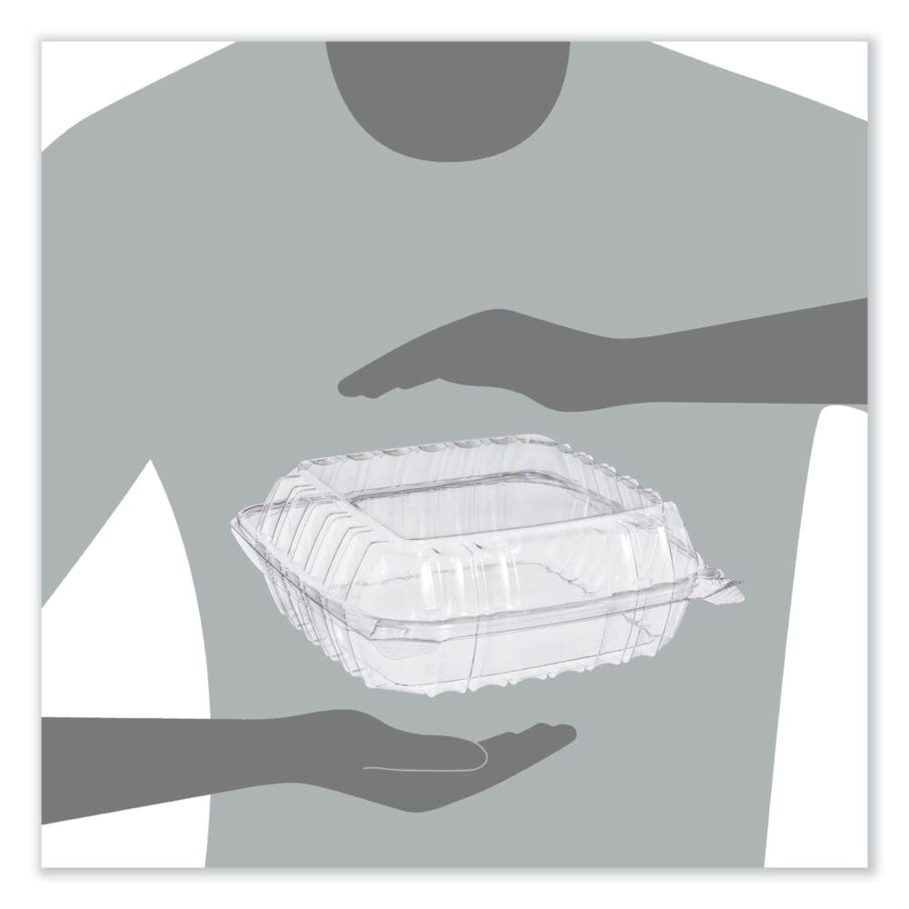 ClearSeal Hinged-Lid Plastic Containers, 8.22w x 3.02h, Clear, Plastic, 250/Carton - Image 5