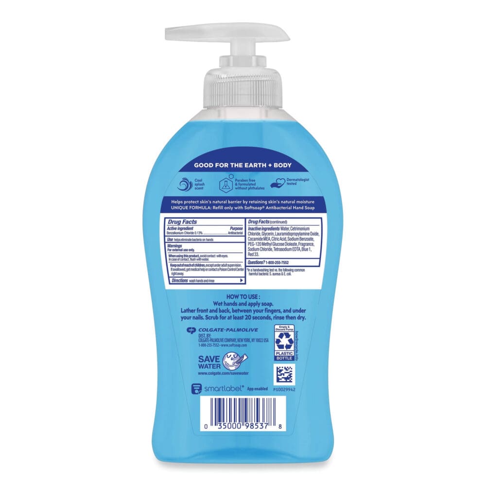 Antibacterial Hand Soap, Cool Splash, 11.25 oz Pump Bottle - Image 2