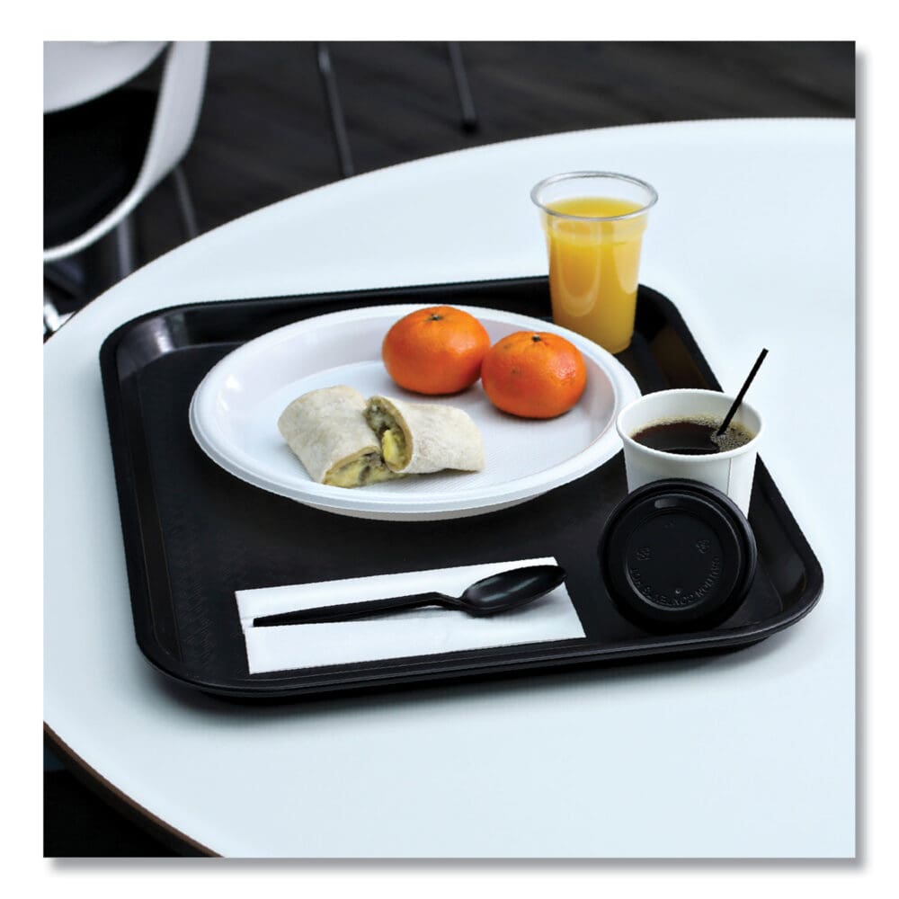 Heavyweight Wrapped Polypropylene Cutlery, Teaspoon, Black, 1,000/Carton - Image 6