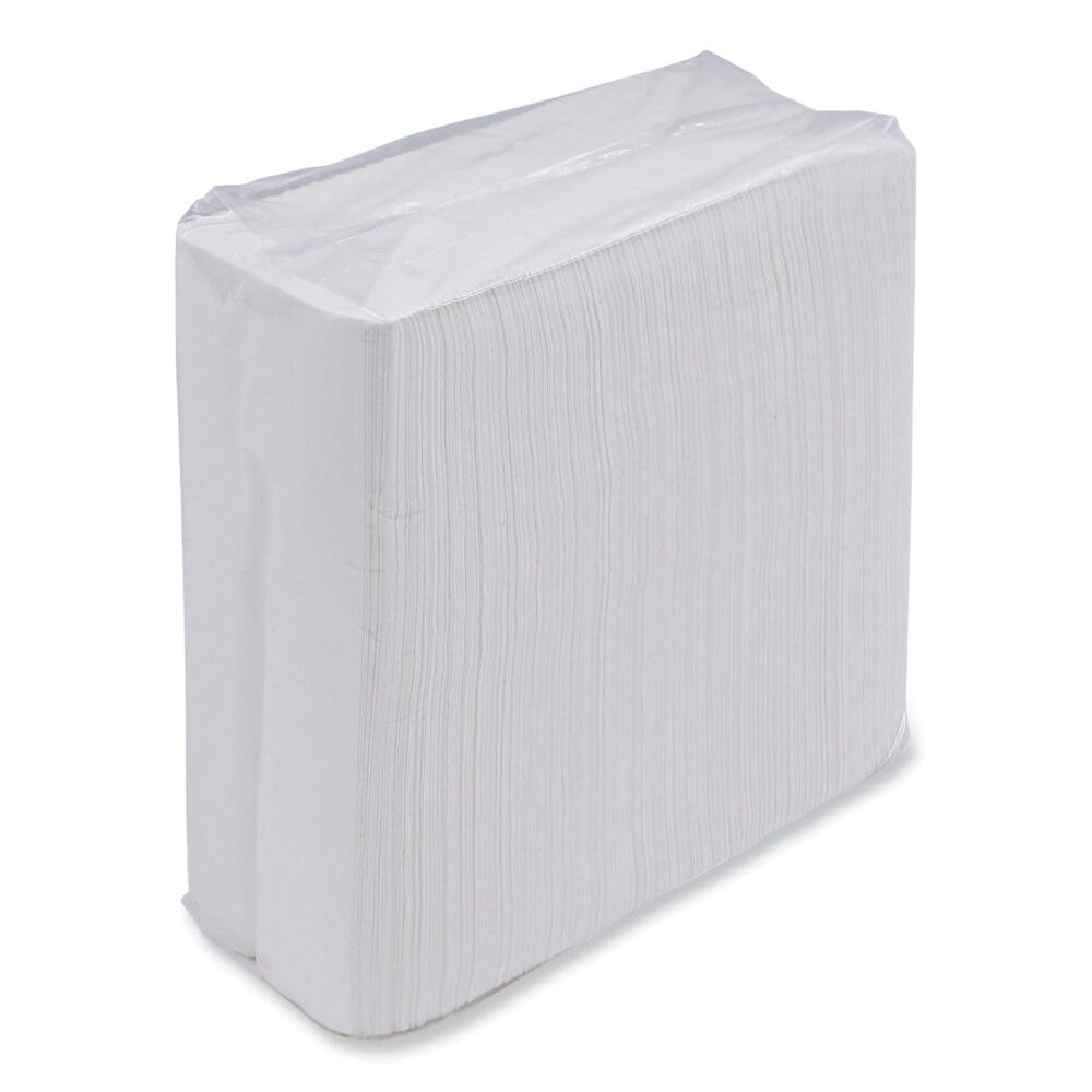 Tallfold Dispenser Napkin, 12" x 7", White, 500/Pack, 20 Packs/Carton - Image 7
