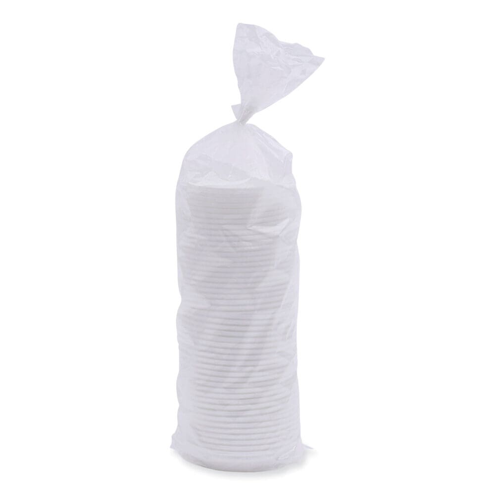 Deerfield Hot Cup Lids, Fits 10 oz to 20 oz Cups, White, Plastic, 50/Pack, 20 Packs/Carton - Image 8