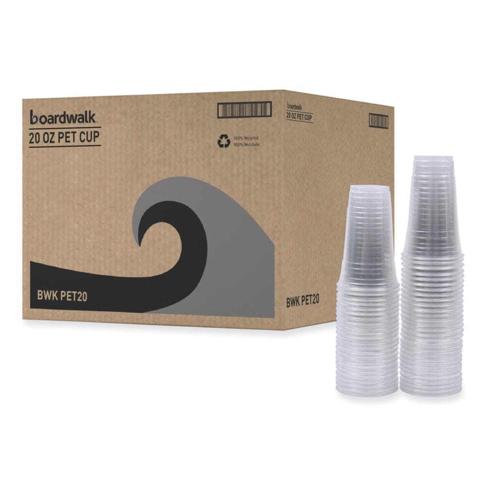 Clear Plastic Cold Cups, 20 oz, PET, 50 Cups/Sleeve, 20 Sleeves/Carton - Image 7