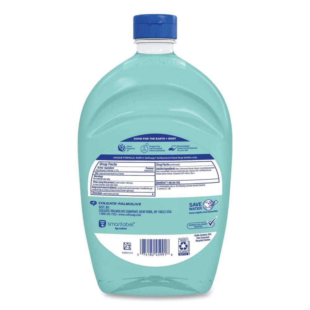 Antibacterial Liquid Hand Soap Refills, Fresh, Green, 50 oz - Image 2