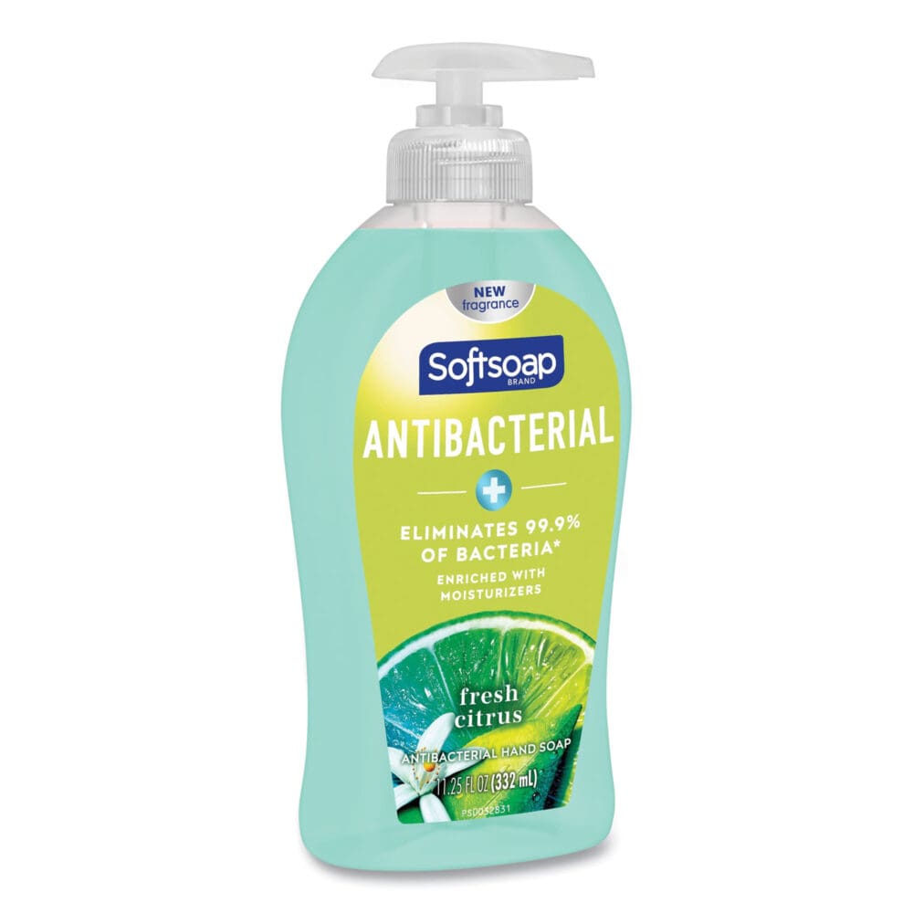 Antibacterial Hand Soap, Fresh Citrus, 11.25 oz Pump Bottle, 6/Carton - Image 2