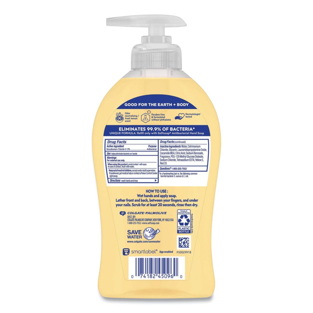 Antibacterial Hand Soap, Citrus, 11.25 oz Pump Bottle, 6/Carton - Image 4