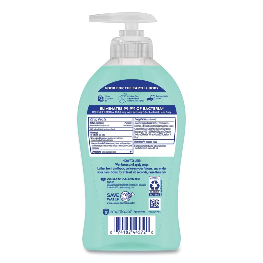Antibacterial Hand Soap, Fresh Citrus, 11.25 oz Pump Bottle, 6/Carton - Image 3