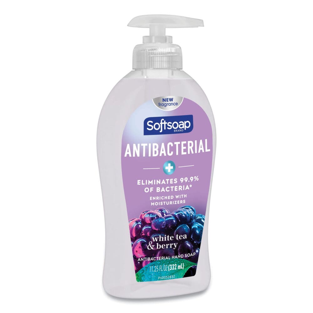 Antibacterial Hand Soap, White Tea and Berry Fusion, 11.25 oz Pump Bottle, 6/Carton - Image 2