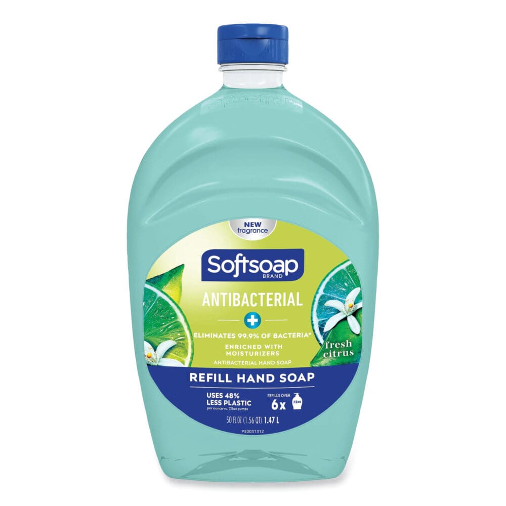 Antibacterial Liquid Hand Soap Refills, Fresh, 50 oz, Green, 6/Carton - Image 4