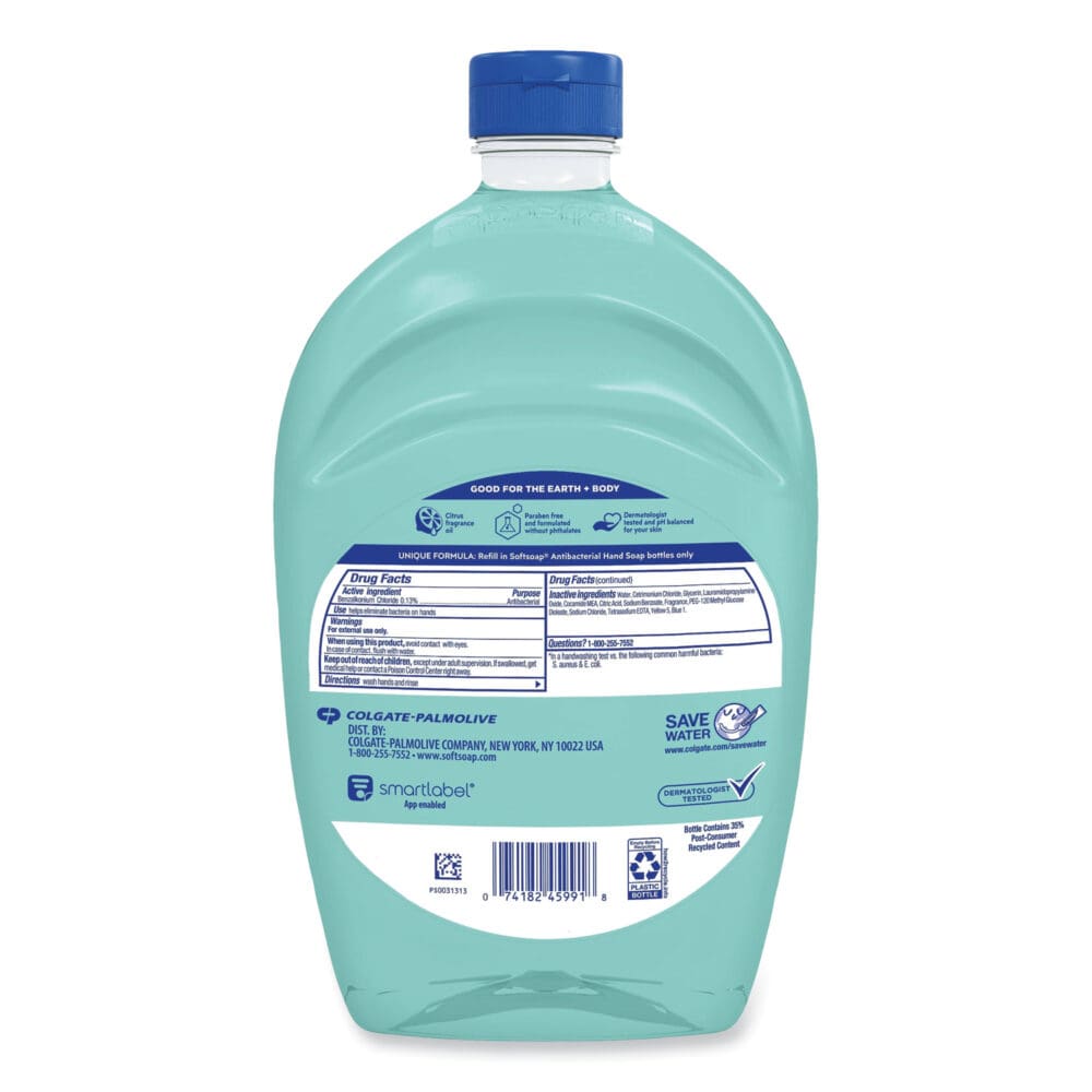 Antibacterial Liquid Hand Soap Refills, Fresh, 50 oz, Green, 6/Carton - Image 3