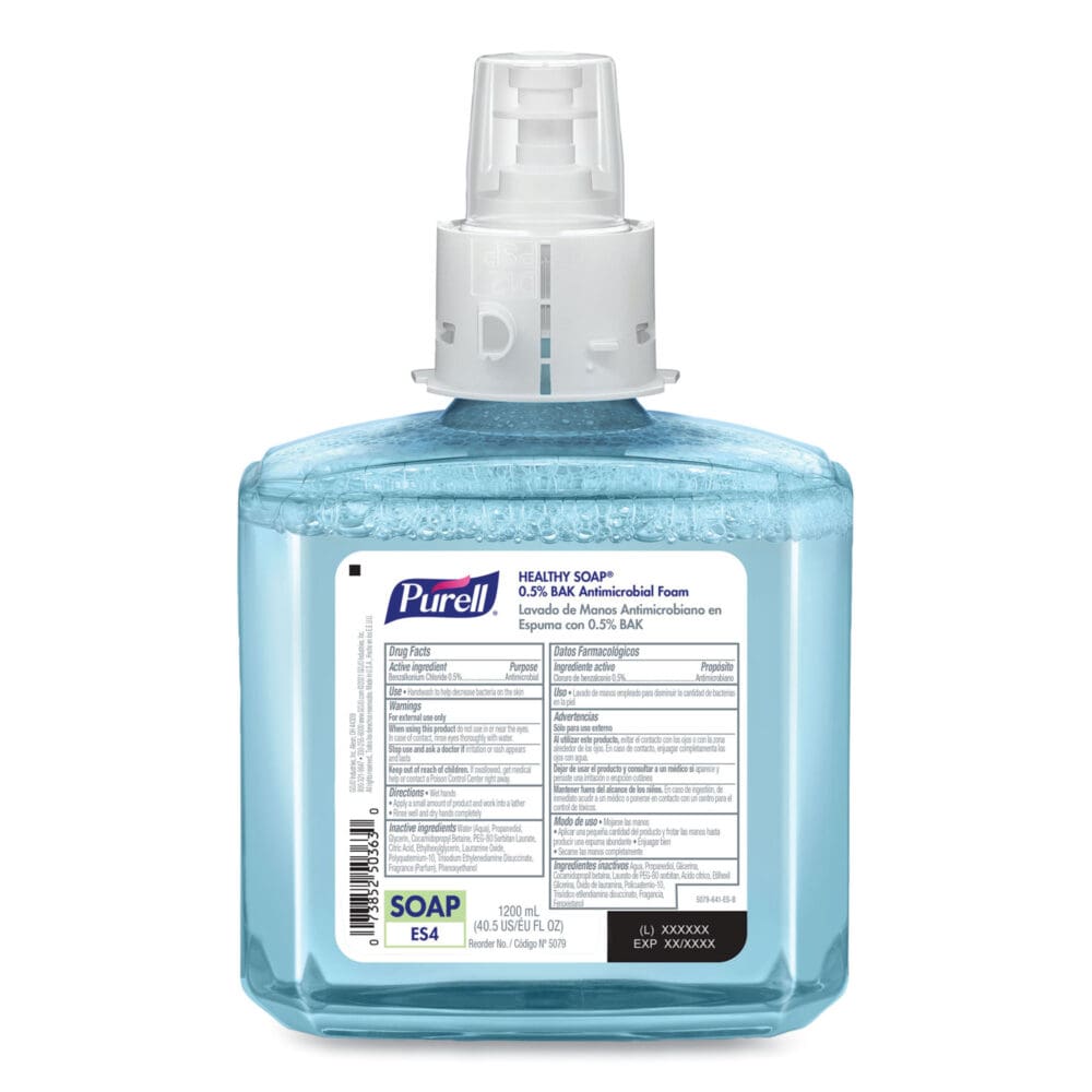 HEALTHY SOAP 0.5% BAK Antimicrobial Foam, For ES4 Dispensers, Light Citrus Floral, 1,200 mL, 2/Carton - Image 8