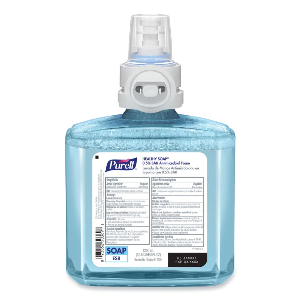 HEALTHY SOAP 0.5% BAK Antimicrobial Foam, For ES8 Dispensers, Light Citrus Floral, 1,200 mL, 2/Carton - Image 9