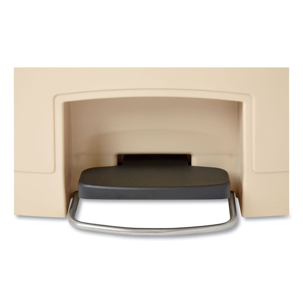 Streamline Resin Step-On Container, Front Step Style, 13 gal, Polyethylene, Beige - Image 2