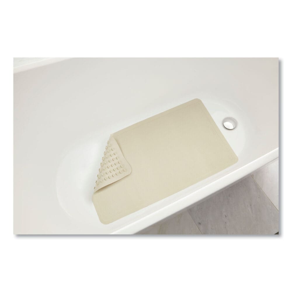 Safti-Grip Latex-Free Vinyl Bath Mat, 16 x 28, White - Image 3