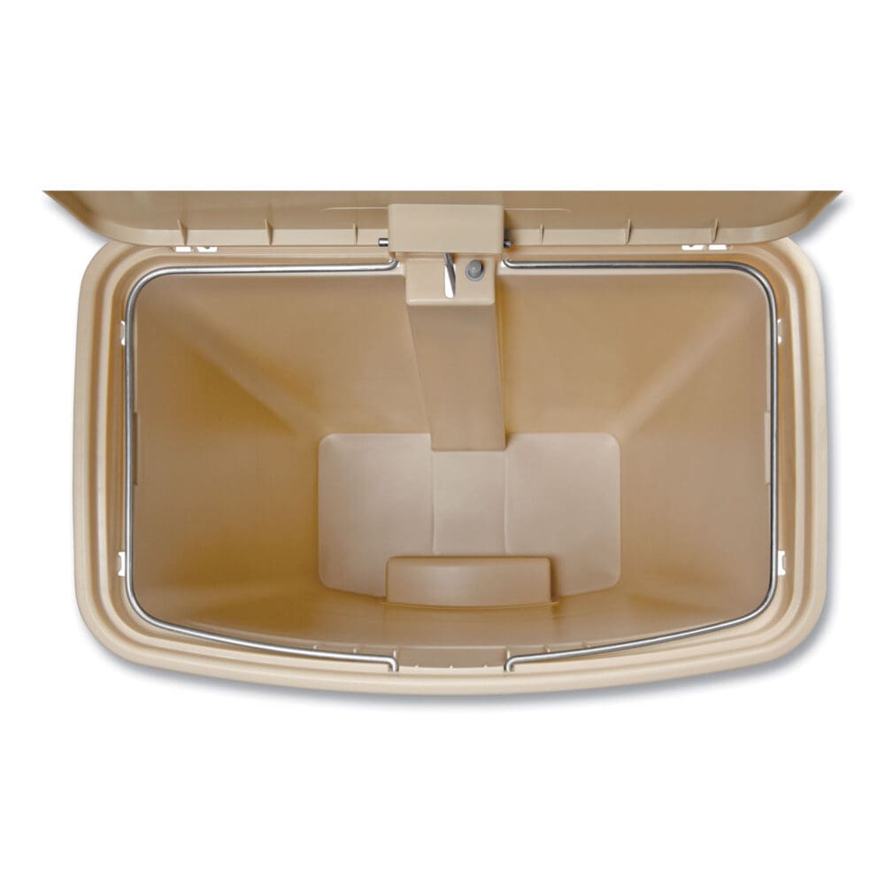 Streamline Resin Step-On Container, Front Step Style, 24 gal, Polyethylene, Beige - Image 5