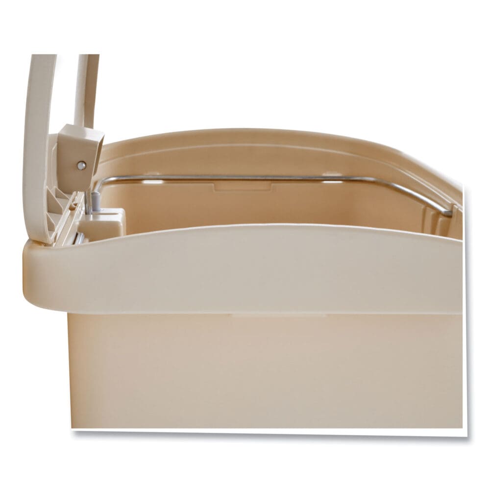 Streamline Resin Step-On Container, Front Step Style, 8 gal, Polyethylene, Beige - Image 3
