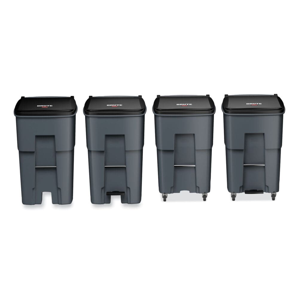Brute Roll-Out Heavy-Duty Container, 95 gal, Polyethylene, Gray - Image 4