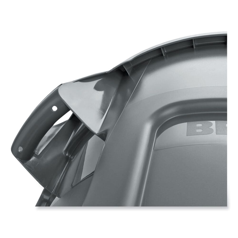 Vented Round Brute Container, 55 gal, Plastic, Gray - Image 4