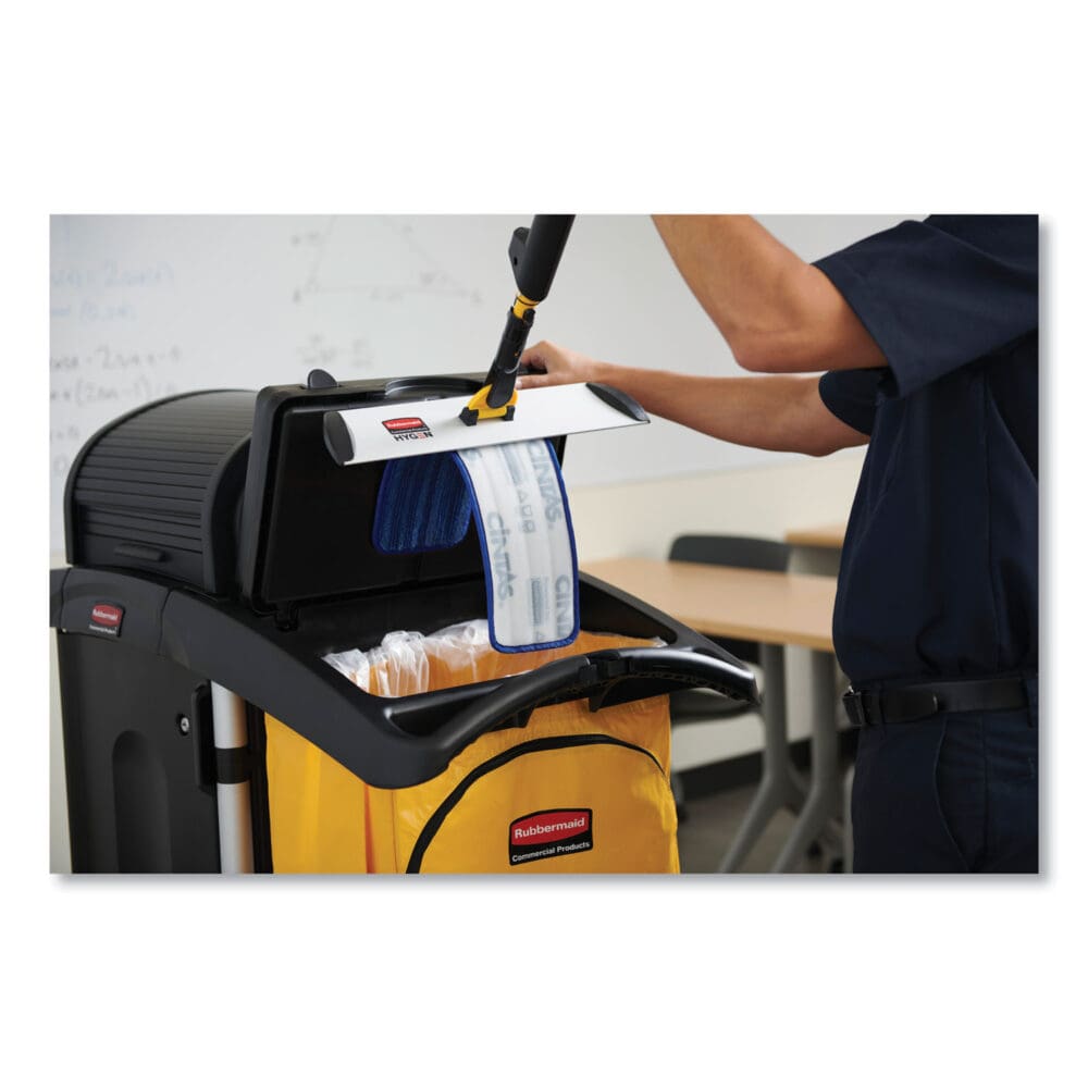 Vinyl Cleaning Cart Bag, 34 gal, 17.5" x 33", Yellow - Image 2