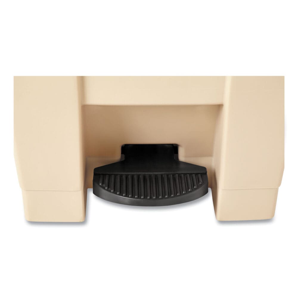 Indoor Utility Step-On Waste Container, 12 gal, Plastic, Beige - Image 5