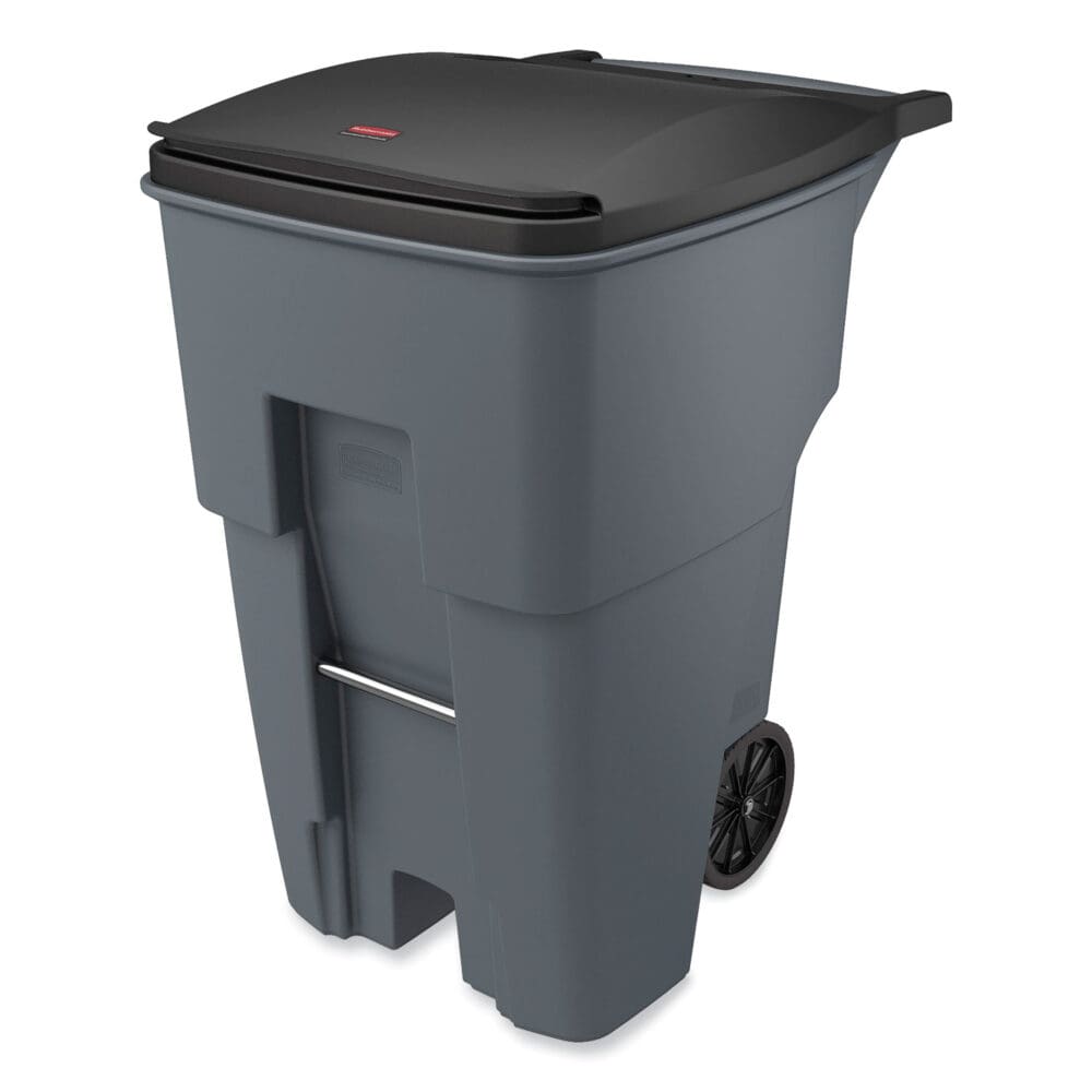 Brute Roll-Out Heavy-Duty Container, 95 gal, Polyethylene, Gray - Image 5