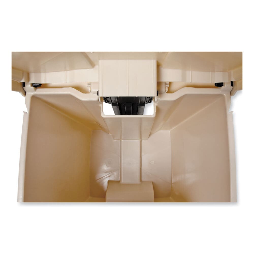 Indoor Utility Step-On Waste Container, 12 gal, Plastic, Beige - Image 8