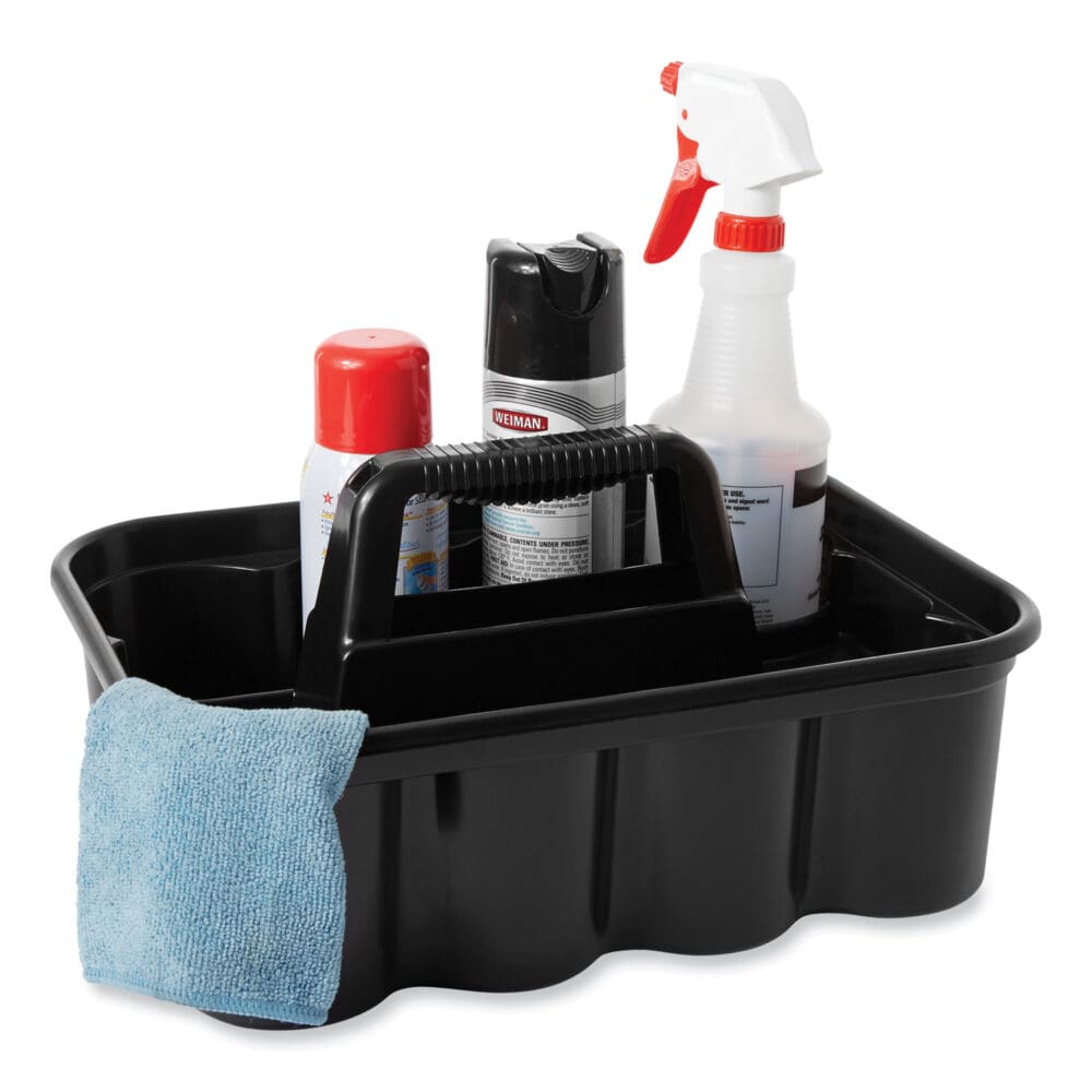 Commercial Deluxe Carry Caddy, Eight Compartments, 15 x 7.4, Black - Image 4