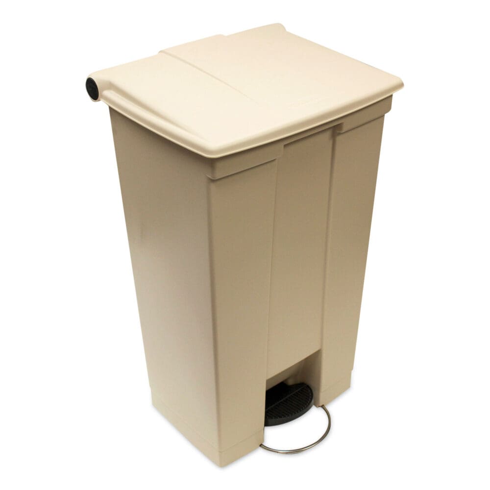 Legacy Step-On Receptacle, 23 gal, Polyethylene, Beige - Image 3