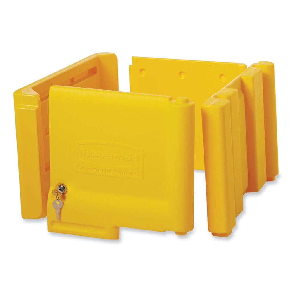 Locking Cabinet, For Rubbermaid Commercial Cleaning Carts, Yellow - Image 4