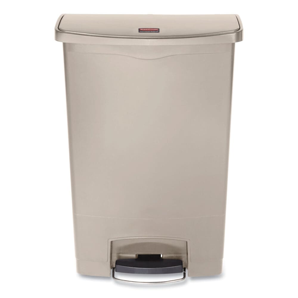 Streamline Resin Step-On Container, Front Step Style, 24 gal, Polyethylene, Beige - Image 6
