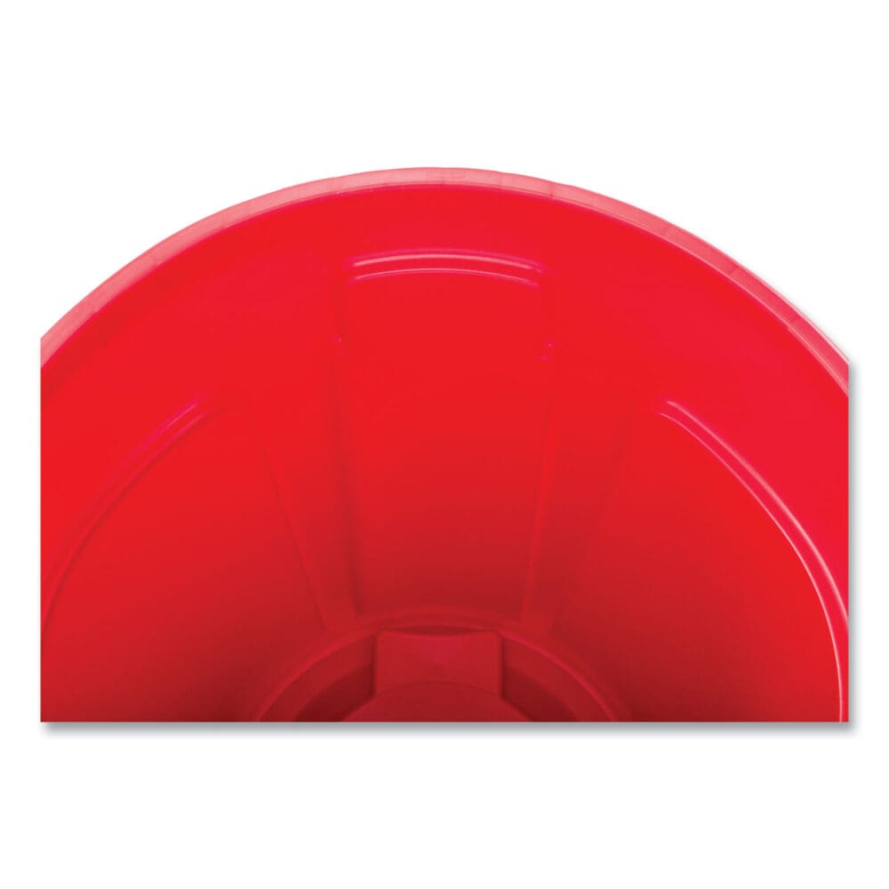 Vented Round Brute Container, 32 gal, Plastic, Red - Image 5