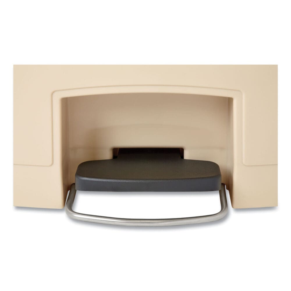 Streamline Resin Step-On Container, Front Step Style, 24 gal, Polyethylene, Beige - Image 3